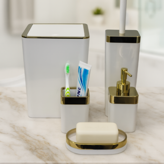 5’li Banyo Düzenleyici Set | Şık, Dayanıklı ve Pratik 