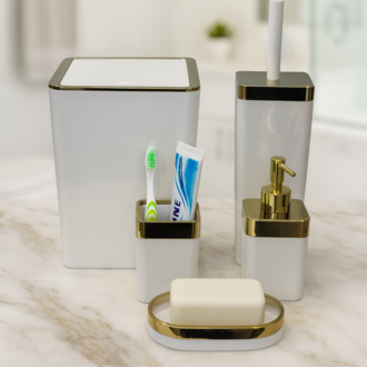 5’li Banyo Düzenleyici Set | Şık, Dayanıklı ve Pratik 