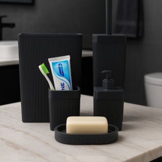 5’li Banyo Düzenleyici Set | Şık, Dayanıklı ve Pratik 