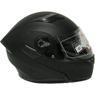 JK-902 Kask Çeneden Açılır Güneş Gözlüklü Mat Siyah
