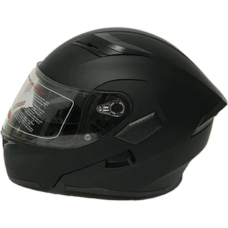 JK-902 Kask Çeneden Açılır Güneş Gözlüklü Mat Siyah