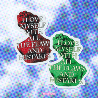 'i love myself' tekli sticker
