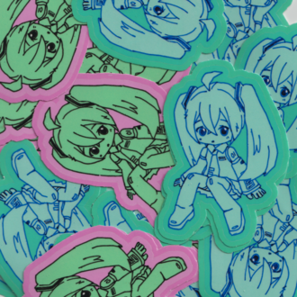 'miku' şeffaf sticker