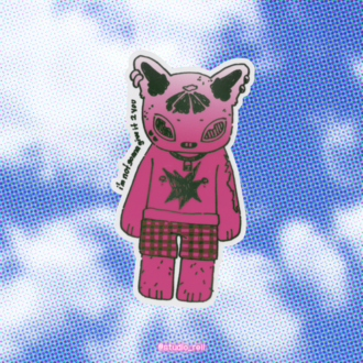 'im not' şeffaf sticker