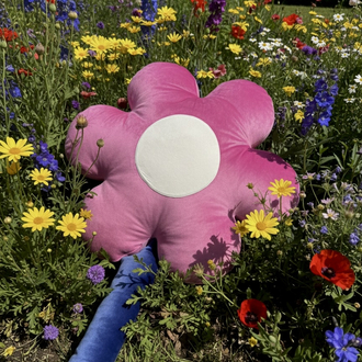 PEMBE DEV ÇİÇEK YASTIK
