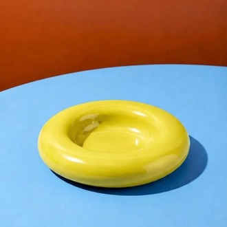 Doughnut Dekoratif Takı Tabağı Sarı