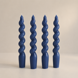 4lü Twister Burgu Mum Set - Lacivert