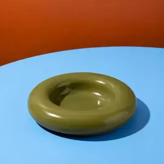 Doughnut Dekoratif Takı Tabağı Yağ Yeşili