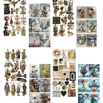 Junk Journal Seti – 30,5 × 15 cm, Art 2