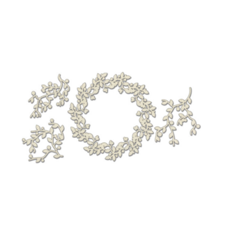 Çelenk ve Dallar Chipboard Seti 10x15 cm – #084