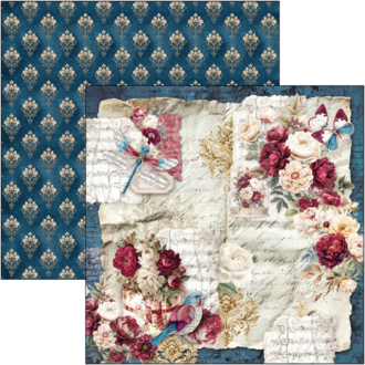  Scrapbooking kağıdı Burgundy Bohemian 12×12