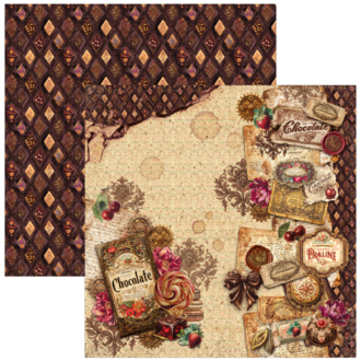 Scrapbooking Kağıdı Chocolate Wanderlust