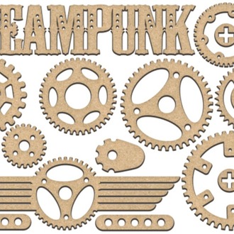 Steampunk Dekoratif Figür Seti – Shadow Box, Organizer ve Sanat Objeleri için