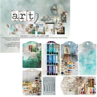 Art 2 Scrapbooking Kağıt Seti, 20 × 20 cm