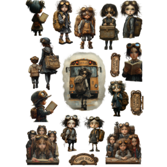 ° 7 Eylül’den itibaren satışta!° “Steampunk School” Dekoratif Çıkartma Seti A4