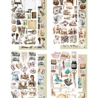 Scrapbooking kağıdı set Art 2 30,5 × 15 cm