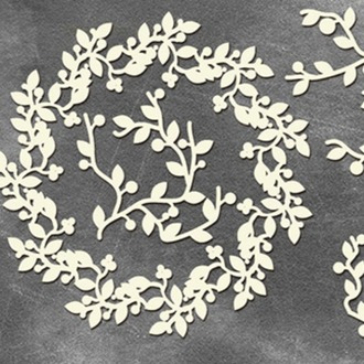 Çelenk ve Dallar Chipboard Seti 10x15 cm – #084