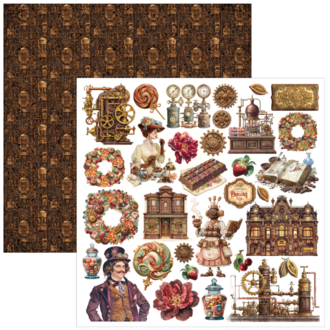 Scrapbooking Kağıdı Chocolate Wanderlust