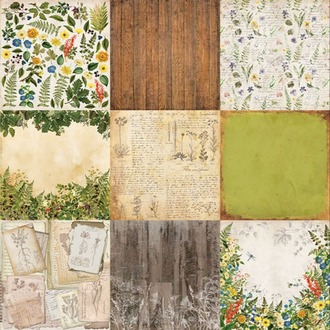 Scrapbooking kağıdı Seti Summer Botanical Story / "Fabrika Dekoru"