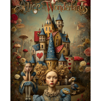 Alice in Wonderland – Art Journal & Collage Paper Set, A4, 