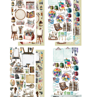 Scrapbooking kağıdı set Art 2 30,5 × 15 cm