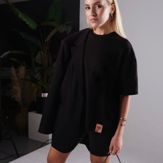 Zubenal Siyah Oversize Basic T-shirt (L/XL Beden)