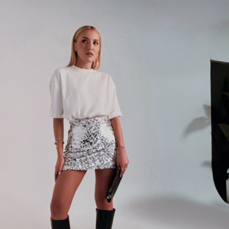 Zubenal Beyaz Oversize Basic T-shirt