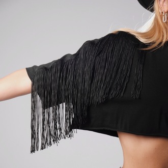 Subra Püsküllü Crop T-shirt (Standart Beden)