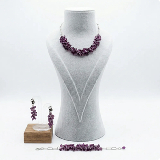 Noctura/Violet – Handmade Murano Glass Jewelry Set
