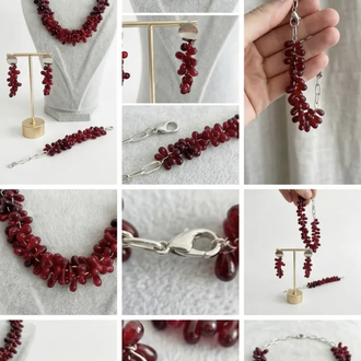 Noctura /Ember – Handmade Murano Glass Jewelry Set
