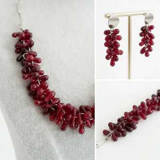 Noctura /Ember – Handmade Murano Glass Jewelry Set