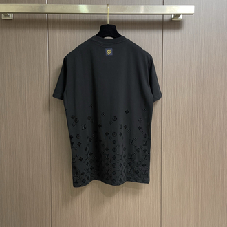 Louis Vuitton Gradient Embossed Crew Neck Short-Sleeve T-Shirt