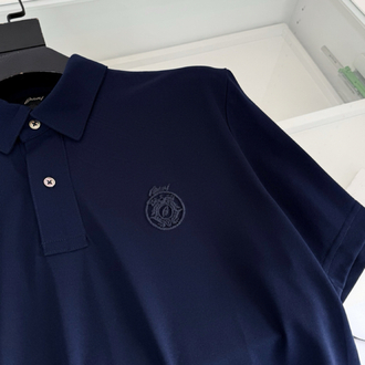 Brioni two-button collared short-sleeved polo shirt