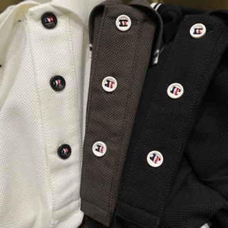 Moncler Classic Light Business Elite Casual Three-Button Lapel Short-Sleeve T-Shirt