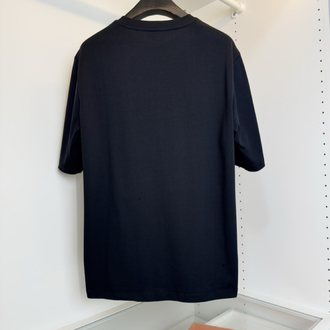 Hermes H Cheval Leather Embroidered Crew Neck Short Sleeve T-Shirt