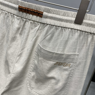 Zegna Cotton Linen Drawstring Casual Pants