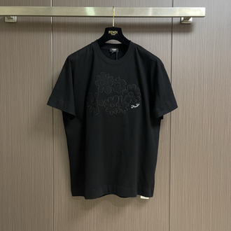 Fendi Sponge Appliqué Crew Neck Short-Sleeve T-Shirt