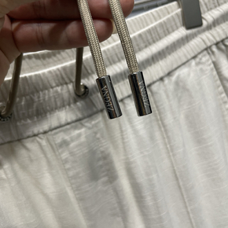Zegna Cotton Linen Drawstring Casual Pants