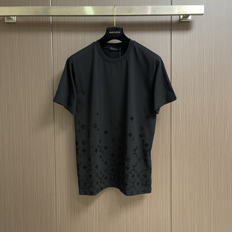 Louis Vuitton Gradient Embossed Crew Neck Short-Sleeve T-Shirt
