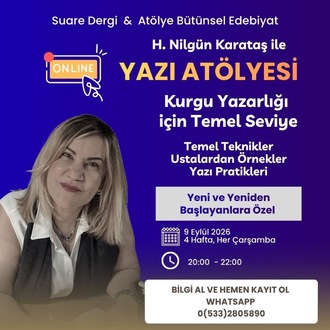 YAZI ATÖLYESİ – Kurgu Yazarlığı için Temel Seviye