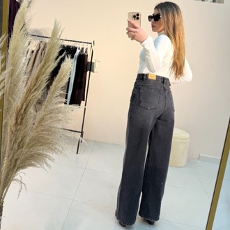 Wide Leg Jean Antrasit