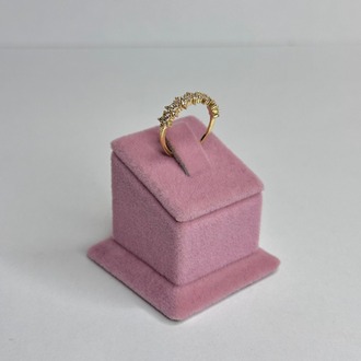 Çiçekli Taşlı Gold Yüzük