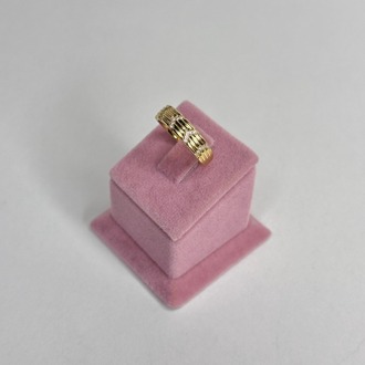Basic Ok detaylı Gold Yüzük
