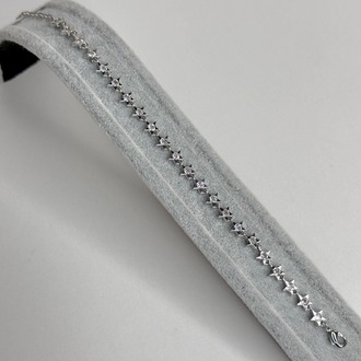 Yıldızlı Taşlı Silver Bileklik