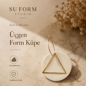 Üçgen Form Küpe