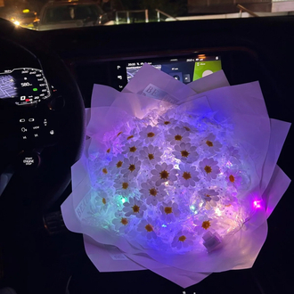 Led Işıklı Papatya Buket