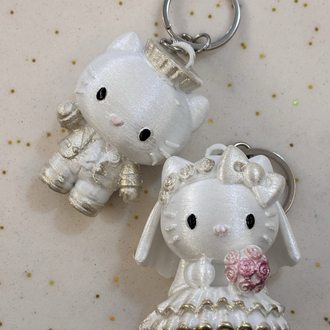 Hello kitty ikili anahtarlık Charm