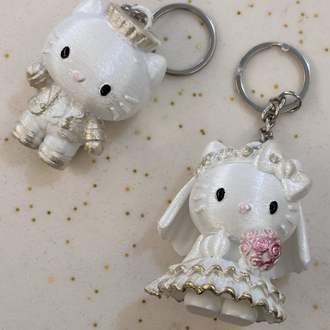 Hello kitty ikili anahtarlık Charm