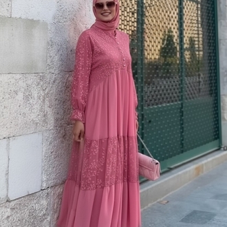 şifon kumaş bahar elbisemiz 