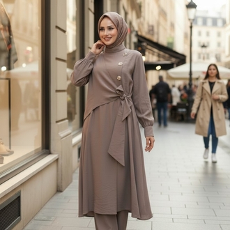 kubra ipek pantalon tunik takimimiz 